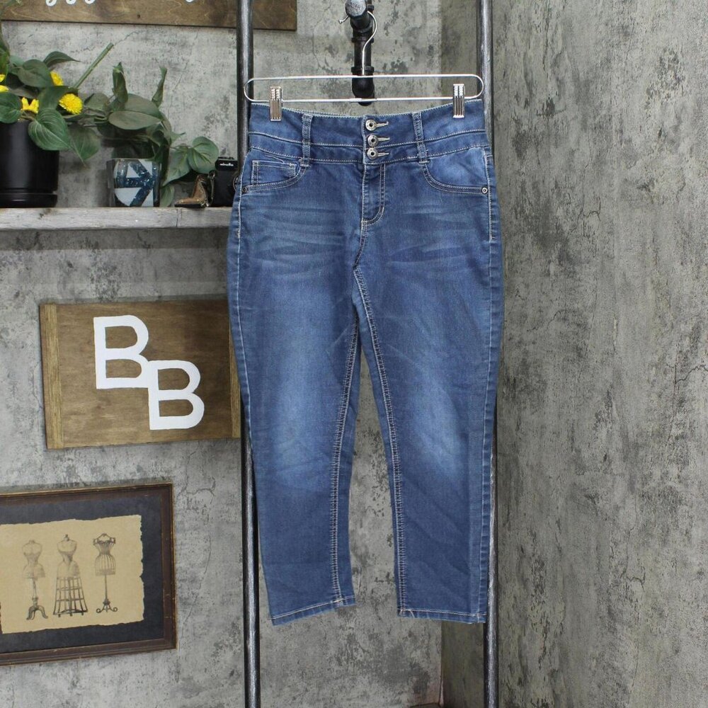 Mudd Girls Snap Front Stretch Jeans 1669f8d633c3a3 Blue 16